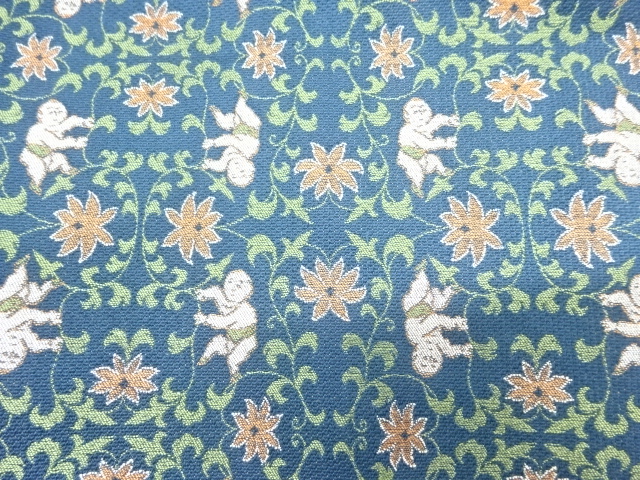  大丸特選　川島織物調製　高雄製　唐花唐子文錣織